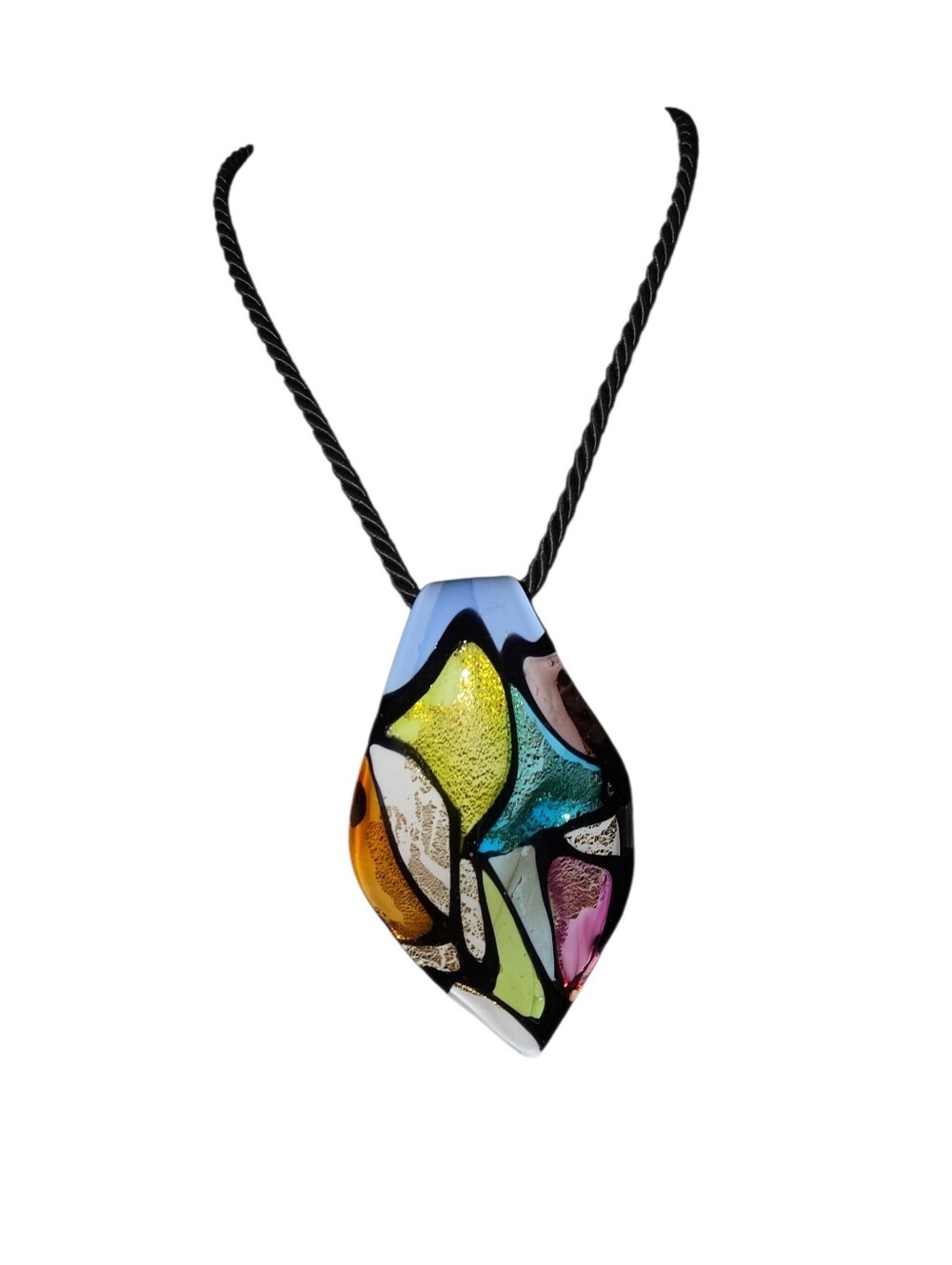 Murano Glass Leaf Pendant